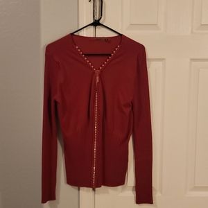 Jewel zip up sweater